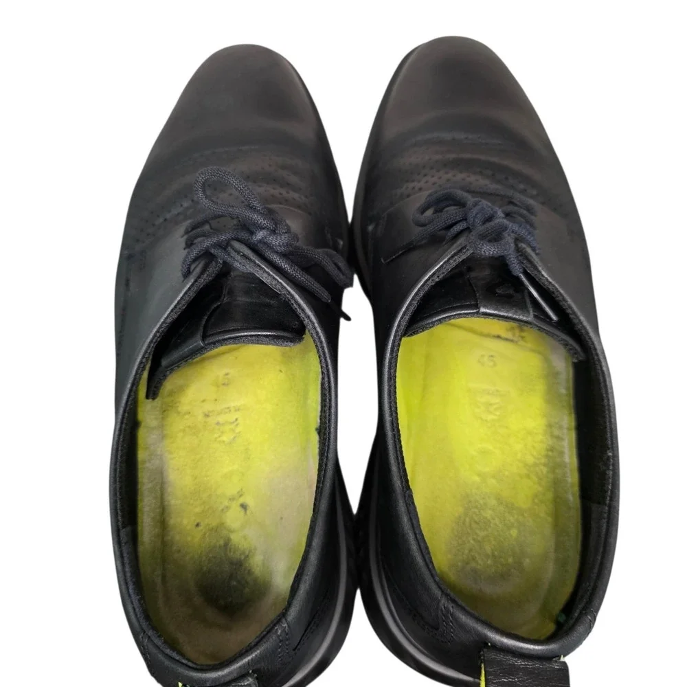 ECCO ST.1 Hybrid Lite Mens 45 Black Leather Dress Shoes Comfort